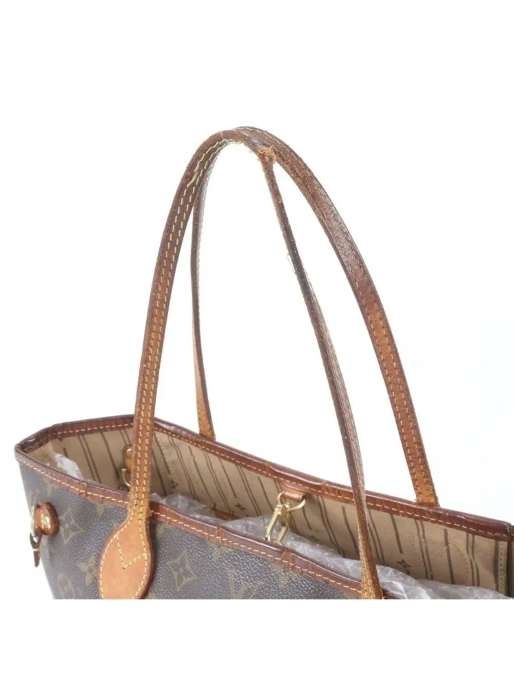 Louis Vuitton Monogram Neverfull PM Leather Tote Bag Shoulder